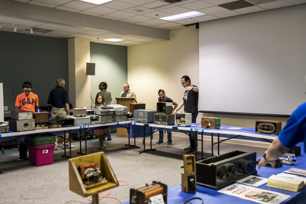 Visitors Examine the Historic Equipment